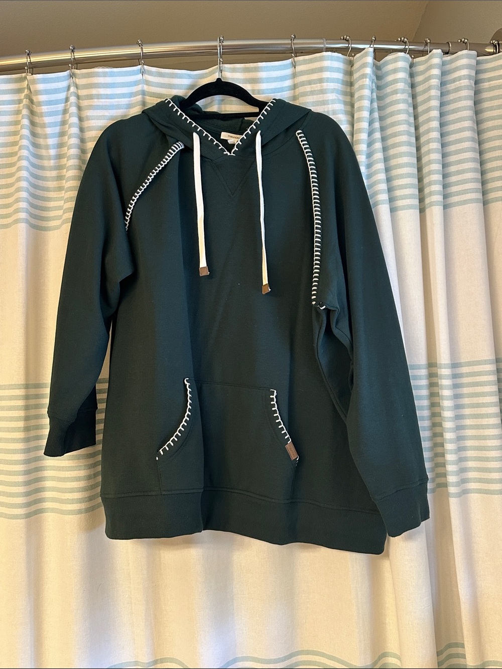 Maurices Forest Green Hoodie with White Drawstrings